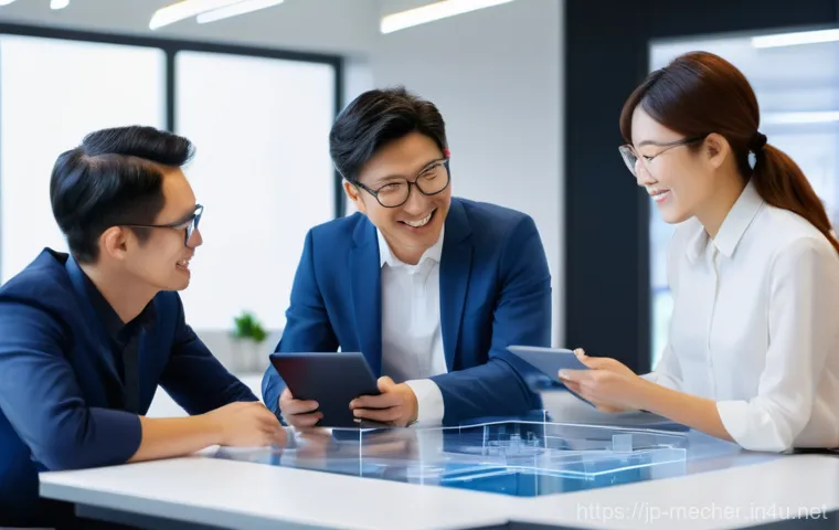 기계설계 분야 이직 성공 노하우 - A focused Japanese male mechanical design engineer, in his late 30s, is immersed in a high-tech desi...