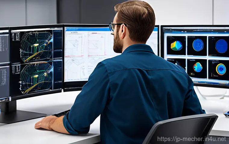 기계설계기사 필수 참고서 추천 - A focused female mechanical engineering student in her mid-20s, wearing a smart casual shirt and tro...