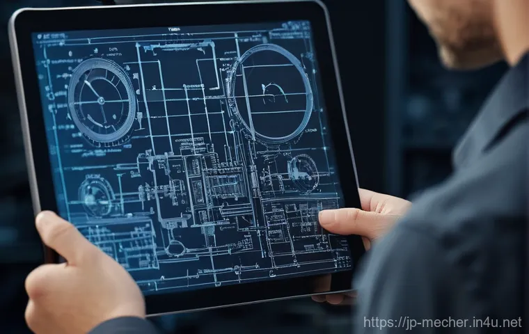 기계설계기사 연봉 협상 전략 - **The Specialist (left):** A young engineer in their late 20s, perhaps holding a miniature, intricat...